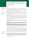 Cover page: Neural stem/progenitors and glioma stem-like cells have differential sensitivity to chemotherapy(e–Pub ahead of print)(Patient Page)