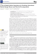 Cover page: A Novel High-Fidelity Simulation for Finishing Operations: Hybrid Image Mosaic and Wavelet Decomposition.