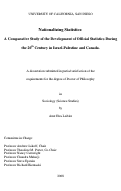 Cover page: Nationalizing statistics : a comparative study of the development of official statistics during the 20th century in Israel-Palestine and Canada