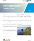 Cover page: Lessons Learned from Collaborative Transportation Planning for Sea Level Rise in California