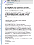 Cover page: Feasibility of Rapid Case Ascertainment for Cancer in East Africa: An Investigation of Community-Representative Kaposi Sarcoma in the Era of Antiretroviral Therapy