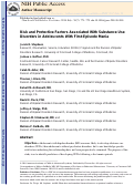 Cover page: Risk and Protective Factors Associated With Substance Use Disorders in Adolescents With First-Episode Mania