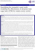 Cover page: Quantifying the mosquito’s sweet tooth: modelling the effectiveness of attractive toxic sugar baits (ATSB) for malaria vector control