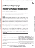 Cover page: Late-Pregnancy Salivary Cortisol Concentrations of Ghanaian Women Participating in a Randomized Controlled Trial of Prenatal Lipid-Based Nutrient Supplements.