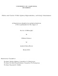 Cover page: Politics and Context: Public Opinion, Representation, and Group Consciousness