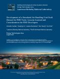 Cover page: Development of a Annual Air Handling Unit Fault Dataset for FDD Tools: Lessons Learned and Considerations for FDD Developers