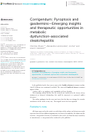 Cover page: Corrigendum: Pyroptosis and gasdermins-Emerging insights and therapeutic opportunities in metabolic dysfunction-associated steatohepatitis.