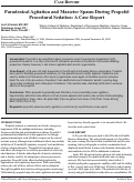 Cover page: Paradoxical Agitation and Masseter Spasm During Propofol&nbsp;Procedural Sedation: A Case Report