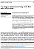 Cover page: Topological phononics arising from fluid-solid interactions