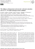 Cover page: The influence of temperature and seawater carbonate saturation state on <sup>13</sup>C–<sup>18</sup>O bond ordering in bivalve mollusks