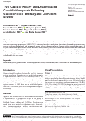 Cover page: Two Cases of Miliary and Disseminated Coccidioidomycosis Following Glucocorticoid Therapy and Literature Review