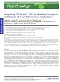 Cover page: Integrating GWAS and TWAS to elucidate the genetic architecture of maize leaf cuticular conductance