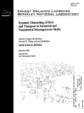 Cover page: Dynamic channeling of flow and transport in saturated and unsaturated heterogeneous media