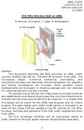 Cover page: 700 MHz window R &amp; D at LBNL