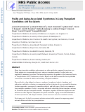 Cover page: Frailty and aging‐associated syndromes in lung transplant candidates and recipients