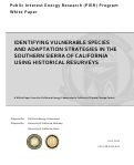Cover page of Identifying Vulnerable Species and Adaptation Strategies in the Southern Sierra of California Using Historical Resurveys