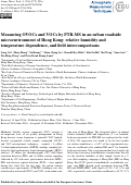 Cover page: Measuring OVOCs and VOCs by PTR-MS in an urban roadside microenvironment of Hong Kong: relative humidity and temperature dependence, and field intercomparisons