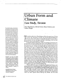 Cover page: Urban form and climate: case study,&nbsp;Toronto