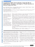 Cover page: Transplanted hESC-Derived Retina Organoid Sheets Differentiate, Integrate, and Improve Visual Function in Retinal Degenerate Rats