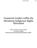 Cover page: Grassroots Leaders within the Salvadoran Indigenous Rights Movement