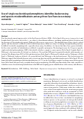 Cover page: Use of single nucleotide polymorphisms identifies backcrossing and species misidentifications among three San Francisco estuary osmerids