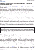 Cover page: Actigraphy-Derived Daily Rest-Activity Patterns and Body Mass Index in Community-Dwelling Adults.