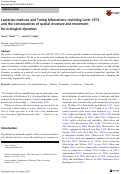 Cover page: Laplacian matrices and Turing bifurcations: revisiting Levin 1974 and the consequences of spatial structure and movement for ecological dynamics