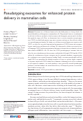 Cover page: Pseudotyping exosomes for enhanced protein delivery in mammalian cells