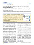 Cover page: Energy Transfer Observed in Live Cells Using Two-Dimensional Electronic Spectroscopy