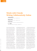 Cover page: Words with friends: writing collaboratively online