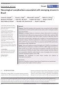 Cover page: Neurological complications associated with emerging viruses in Brazil