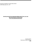 Cover page: Activity-based Travel Demand Model with Time-use and Microsimulation incorporating Intra-household Interactions