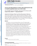 Cover page: Cancers Preceding Parkinson's Disease after Adjustment for Bias in a Danish Population-Based Case-Control Study.