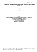 Cover page: Design and Fabrication of the Lithium Beam Ion Injector for NDCX-II