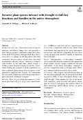 Cover page: Invasive plant species interact with drought to shift key functions and families in the native rhizosphere