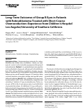 Cover page: Long-Term Outcomes of Group B Eyes in Patients with Retinoblastoma Treated with Short-Course Chemoreduction: Experience from Childrens Hospital Los Angeles/University of Southern California.