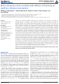 Cover page: Brain dynamics that correlate with effects of learning on auditory distance perception