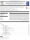 Cover page: Ultrasound irradiation in the production of ethanol from biomass