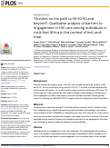 Cover page: “Hurdles on the path to 90-90-90 and beyond”: Qualitative analysis of barriers to engagement in HIV care among individuals in rural East Africa in the context of test-and-treat