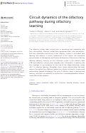 Cover page: Circuit dynamics of the olfactory pathway during olfactory learning.