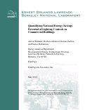 Cover page: Quantifying National Energy Savings Potential of Lighting Controls in Commercial Buildings