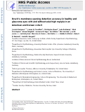 Cover page: Bruch Membrane Opening Detection Accuracy in Healthy Eyes and Eyes With Glaucoma With and Without Axial High Myopia in an American and Korean Cohort