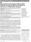 Cover page: Risk Factors for Extubation Failure After Pediatric Cardiac Surgery and Impact on Outcomes: A Multicenter Analysis.