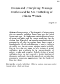 Cover page: Unseen and Unforgiving: Massage Brothels and the Sex Trafficking of Chinese Women