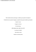 Cover page: The familiar-melody advantage in auditory perceptual development: Parallels between spoken language acquisition and general auditory perception