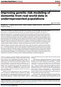 Cover page: Improving genetic risk modeling of dementia from real-world data in underrepresented populations