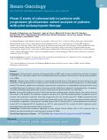 Cover page: Phase II study of cabozantinib in patients with progressive glioblastoma: subset analysis of patients with prior antiangiogenic therapy