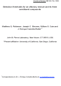 Cover page: Detection thresholds for an olfactory mixture and its three constituent compounds