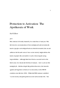 Cover page: Protection to activation: The apotheosis of work