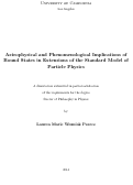 Cover page: Astrophysical and Phenomenological Implications of Bound States in Extensions of the Standard Model of Particle Physics